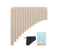 Pan flûte en c clé pour les enfants adultes pour les débutants, 15 tuyaux ABS Resin Wind Instrument avec sac de transport et manuel facile à apprendre Panpipe pour l'enseignement, (D)