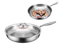 Pan martelée en titane | 12,6 pouces Pans | Pan à frire essentielle en titane | Poêle multi-usages de chauffage même résistant aux rayures pour les grillades ou cuisson à poêle électrique à indu
