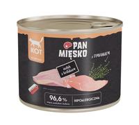 PAN MIĘSKO Dinde avec lapin nourriture humide pour chat 12x200 g