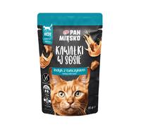PAN MIĘSKO Morceaux en sauce Dinde au thon nourriture humide pour chats 6x85 g
