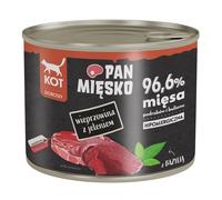 PAN MIĘSKO Porc de porc avec du cerf nourriture humide pour chats 24x200 g