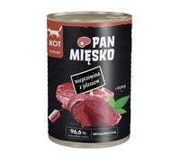 PAN MIĘSKO Porc de porc avec du cerf nourriture humide pour chats 400 g