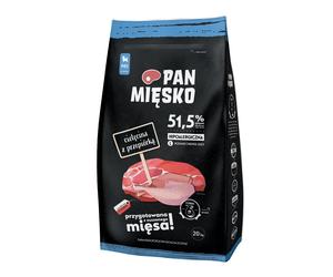 PAN MIĘSKO Veau avec caille pour chiots L 20 kg