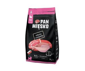 PAN MIĘSKO Viande de veau et caille pour chiots croquettes L 9 kg