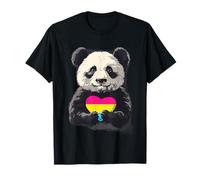 Pan Pride Panda Ours Cœur Pansexualité Drapeau Pansexualité T-Shirt