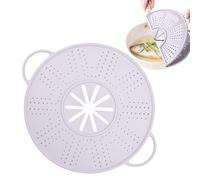 Pan Splatter Screen - Silicone Grease Guard for 10-12 Inch, Cooking Splatter Cover Lid | Multipurpose Food Strainer Colander, Kitchen Stove Top Baking Pot Steamer shield,Guard for Frying Pan