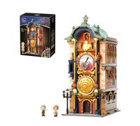 PAN TASY Horloge Astronomique de Prague Set de Construction avec Moteur et LED, Modèle d’Architecture Gothique Modulaire, Cadrans Rotatifs Mécaniques, Pièce de Collection pour Adultes