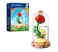 PAN TASY Le Petit Prince Rose Ensemble de Blocs de Construction, Kit de Construction Créatif, Bouquet de Roses Jardin de Fleurs Cadeau pour Adultes et Enfants