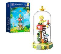 PAN TASY Le Petit Prince Rose Mailbox Building Block Set - Création DIY Décorative avec Globe Rotatif, Kit de Modèle de Collection pour Adultes et Enfants, Idée Cadeau pour Les Fans du Petit Prince