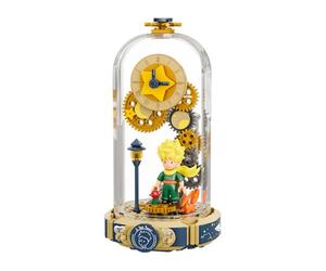 PAN TASY Le Petit Prince Voyage dans Le Temps, Jeu de Construction | Diorama narratif avec figurines et cloche transparente anti-poussière, modèle décoratif pour les fans de l’œuvre