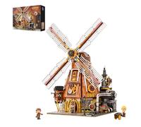 PAN TASY Moulin à Vent Steampunk Motorisé, bâtiment pour Adultes