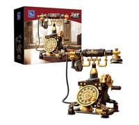 PAN TASY Set de Blocs de Construction Téléphone Rétro pour Adultes, Kit DIY Vintage avec Design Réaliste, Décoration Créative pour la Maison, pour Collectionneurs et Passionnés