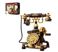 PAN TASY Téléphone Rétro, Jeu de Construction Vintage pour Adultes | Combiné et cadran au design réaliste, modèle mécanique à construire, décoration nostalgique pour collection et bureau