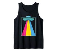 Pan UFO Abduction Pansexual Pride Rainbow LGBTQIA Drapeau Espace Débardeur
