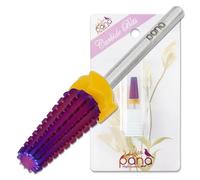 PANA Embout en carbure à ongles 5 en 1 - Rotation bidirectionnelle pour gauchers et droitiers - Retrait rapide de l'acrylique ou du gel dur - Tige de 332 - Manucure, Nail Art, Perceuse (double