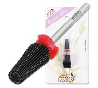 PANA Nail Carbide Embout 5 en 1 - Rotation bidirectionnelle pour gaucher et droitier - Démoulage rapide acrylique ou gel dur - Tige 3/32" - Manucure, Nail Art, Perceuse (Fine - F, Noir)