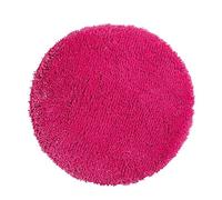 PANA® Tapis de Bain Rond en Microfibres à Hautes mèches (Ø 56 cm) • Doux, Moelleux, antidérapant & Lavable • pour Salle de Bain ou Douche • Couleur : Fuchsia