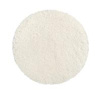 PANA® Tapis de Bain Rond en Microfibres à Hautes mèches (Ø 71 cm) • Doux, Moelleux, antidérapant & Lavable • pour Salle de Bain ou Douche • Couleur : Crème