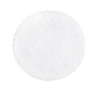 PANA® Tapis de Bain Rond en Microfibres à Hautes mèches (Ø 71 cm) • Doux, Moelleux, antidérapant & Lavable • pour Salle de Bain ou Douche • Couleur : Blanc