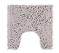 PANA® Tapis WC Chenille Microfibre - 45 x 45 cm - Beige | Tapis WC doux et moelleux - Lavable en machine à 30 °C - Dessous en latex antidérapant - Compatible sèche-linge