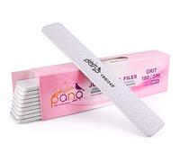 PANA USA Lot de 10 limes à ongles professionnelles Jumbo Taille double face Lavable - pour manucure naturelle et acrylique Outils de pédicure maison et professionnel (zèbre, grain 180/240)