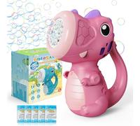 PANACARE Dinosaur Bubble Machine automatique à bulles produit plus de 5000 bulles minute/contient une solution à bulles jouet pour bulles en plein air pour les fêtes d'anniversaire cadeau pour les