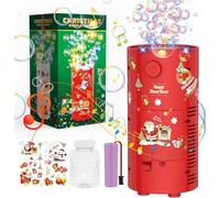 PANACARE Machine à Bulles Automatique 13 Trous avec Feux d'artifice de Noël, lumière LED et Musique, Cadeau d'anniversaire pour garçons et Filles V2