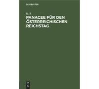 Panacee Für Den Österreichischen Reichstag