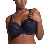 Panache Envy Soutien-Gorge en Dentelle Extensible, Opaque, Bleu Marine, 95F Femme