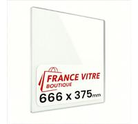 PANADERO - modèle : Fenix - 666 x 375 x 4 mm - Vitre d’Insert pour cheminée et poêle à Bois - Verre de Rechange Haute température - jusqu'à 800°C