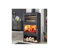 Poêle à bois en acier et fonte Panadero Gourmet 7.1kW 220m²