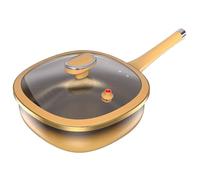 Panage sans bâton - 19.69x11.81 pouces Pans à frire avec couvercle pour le chauffage, les articles de cuisson avec des ustensiles de cuisine résistants aux rayures, des pots de cuisson pour la cuisine