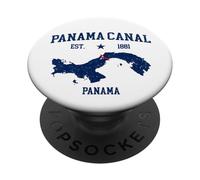 Panama Canal Souvenir EST. 1881 Carte du Panama Vintage PopSockets PopGrip Adhésif