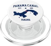 Panama Canal Souvenir EST. 1881 Carte du Panama Vintage PopSockets PopGrip pour MagSafe