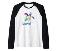 Panama City Florida Beach Tie Dye Batik Loggerhead Tortue caouanne Manche Raglan
