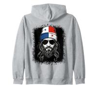 Panama Flag Beanie Man Lunettes de Soleil Barbe Grunge Sweat à Capuche