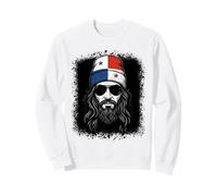 Panama Flag Beanie Man Lunettes de Soleil Barbe Grunge Sweatshirt