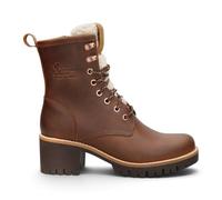 Panama Jack Bottes d'hiver chaudes et imperméables Tibi B2 en cuir marron écorce, à talons.