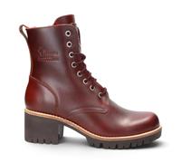 Panama Jack Bottes Padma B25 en Cuir Bordeaux Imperméables et Chaudes D'Hiver à Lacets