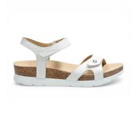 Panama Jack Sandales Espadrilles Sulia B1 Cuir Blanc à Talon Compensé