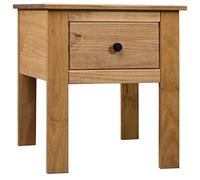 Panama Table de Nuit 46x40x57 cm En Bois de Pin Massif avec 1 Tiroir Table de Chevet Moderne Table Basse Facile à Installer
