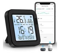 Panamalar 3 en 1 Télécommande Intelligente IR avec capteur de température d'humidité et écran LCD rétroéclairé de 3,4 Pouces, Smart Universal WiFi Hub de contrôle Infrarouge avec Alexa/Timer