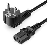 PANAMEMORY Câble d'alimentation pour moniteur de 1,8 m ; câble électrique Schuko EU 90° à C13, 2,5 A-250 V, 18 AWG ; câble d'alimentation AC de rechange pour TV - moniteurs - imprimantes -