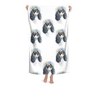 PanaRL Serviette de Plage Cavalier King Charles Spaniel, Couverture de Plage en Microfibre très absorbante, Serviettes de Bain Douces 80x130 cm