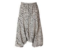 PANASIAM Aladin Pantalon géométrique avec motifs japonais traditionnels, produit équitable dans de petites entreprises familiales, Motif noir., 36-41