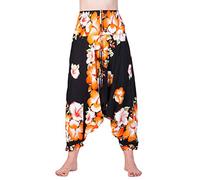 PANASIAM Aladin Pants, Hibiscus, in Orange, L