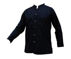 PANASIAM Chemise Pêcheur à Patte de Boutonnage - Chemise d'Été en Coton | Chemise de pêcheur, chemise en coton, manches courtes ou longues, coupe ample, boutons en bois, comme chemise médiévale