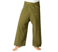 PANASIAM Fisherman Pants Unicolor, Olive, L