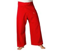PANASIAM Fisherman Pants Unicolor, Red, XL