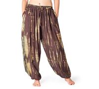 PANASIAM Harem Pants Bogota TieDy, Brown Grey, M